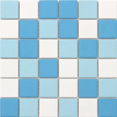 Tmavě modré mozaikové bazénové dlaždice